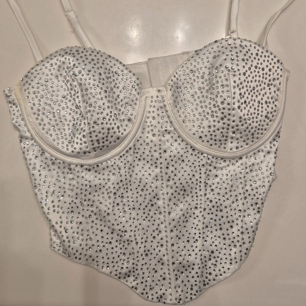 Rhinestone corset top
